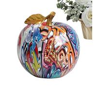 Graffiti Design Fruit Sculptures - Resin Figurines, Colorful Ornaments | Contemporary Art Decorations, Stylish Abstract Objects To Beautify Modern Spaces Like Living Room, Bedroom