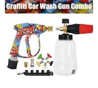 Graffiti Design High-Pressure Foam Gun Set - Multi-Brand Fit for Karcher/Bosch/Nilfisk, Ergonomic Grip,Car/RV/Truck Cleaning Kit B