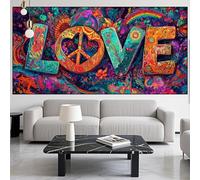 Graffiti Diamond Art Like Diamond Painting Arts and Crafts for Adults,5D Diamont Painting Kits Adults Crysta Cross Stitch Crafts Pictures,DIY Embroidery Kit for Beginner Home Decor 40x120in LK-473