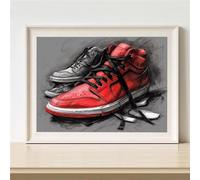 Graffiti Diamond Painting Kits for Adults Beginner, 5D Shoe Diamond Art Accessories, DIY Full Drill Painting with Diamonds Cross Stitch Gem Crystal Art Picture for Home Wall Decor Gifts 12x8inch M-932