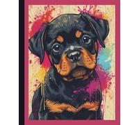 Graffiti Dog Rottweiler - Composition Notebook: Art Dog Covers, 110 Pages, 4x4 Graph Paper, 7.5 x 9.25 in, Perfect for Math, Drawing, and Creative Notes