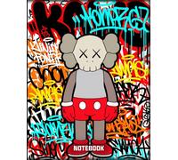 Graffiti Doodle Kaws Pop Art Style Inspired College Ruled Notebook: Street Art Style Notebook For Teens (8.5 x 11 inches) Blank Lined Notebook Journal- 120 Pages