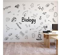 Graffiti Doodle Science Biology Wall Stickers - Colorful School Classroom Decor, Educational Vinyl Art for Lab, Kids Room, Homeschool
