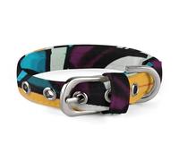 Graffiti Drawing Art Dog Collar for Small Medium Dogs Breakaway Cute Kitten Cat Collar Soft Adjustable Dog Collars with Safety Buckle,Pet Accessories for Walking Running