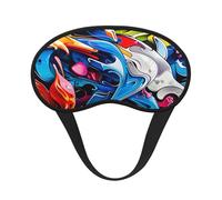 Graffiti Drawing Print Adults Washable Eye Mask for Sleeping Light Blocking Nap for Night Rest Cover