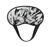 Graffiti Drawing Print Adults Washable Eye Mask for Sleeping Light Blocking Nap for Night Rest Cover