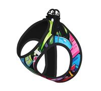 Graffiti Drawing Print Dog Harness,Pet Leash Vest,Adjustable And Reflective Vest,For Small To Medium Dogs