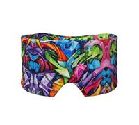 Graffiti Drawing Printed Sleeping Blindfold, Padded Ear Warmer Mask, Adjustable Head Wrap, for Deep Relaxation