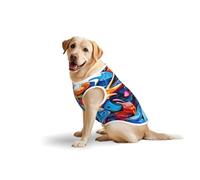 Graffiti Drawingprint Large Vest For Pets Apparel T-Shirt Breathable Lightweight Sleeveless Tank Top