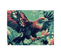 Graffiti Eagle Flower Bed Wooden Puzzle 500 Piece Jigsaw Puzzle for Adults Challenging Puzzle for Game Size 15"x20.4"