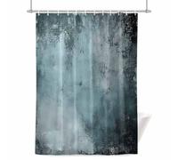 Graffiti Effects Modern Art Shower Curtain for Bathroom, Vintage Teal Watercolor Waterproof Cloth Fabric Bathroom Accessories Set with 12 Rust Proof Plastic Hooks, 60” x 72”