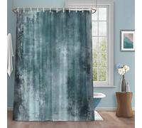 Graffiti Effects Modern Art Shower Curtain with 12 Hooks Teal Watercolor Waterproof Fabric Shower Curtains Sets for Bathroom Bath Decorations, Machine Washable, 60"x72"