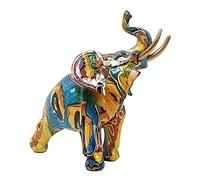 Graffiti Elephant Statue: Graffiti Style Elephant Ornament with Auspicious Meaning - Perfect for Study, Display Stand, Porch, TV Cabinet at Home