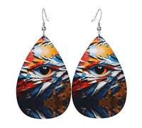 Graffiti Eyes Leather earrings, European and American style earrings for young women, birthday gifts/Valentine's Day gifts