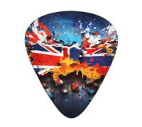 Graffiti Flag Stylish and durable guitar picks, three types of thin, medium and heavy guitar picks (12 pieces), suitable for guitar, bass, electric guitar, ukulele,