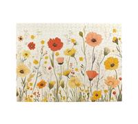 Graffiti Flower Bed Wooden Puzzle 500 Piece Jigsaw Puzzle for Adults Challenging Puzzle for Game Size 15"x20.4"