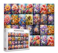 Graffiti Flower Puzzles Art 1000 Pieces for Adults Jigsaw Challenging Puzzle Perfect for Game Nights DIY Home Wall Decor Gifts