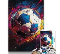 Graffiti Football 1000 Piece Jigsaw Puzzle for Adults And Teenagers,Decompressing Intellectual Educational Toy Secret Santa Gifts (38x26cm)