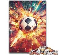 Graffiti Football 1000 Piece Jigsaw Puzzle for Adults And Teenagers,Staycation Kill Time Every Piece Is Unique - Challenging Family Fun Game (38x26cm)