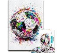 Graffiti Football 1000 Piece Jigsaw Puzzle for Adults Teens,Decompressing Intellectual Educational Toy Perfect Decoration (50x75cm)