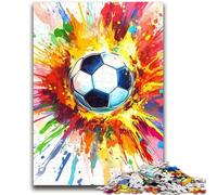 Graffiti Football Jigsaw Puzzles for Teenagers 1000 Jigsaws,Brain Intelligence Challenge Addictive Toys for Home Decoration (50x75cm)