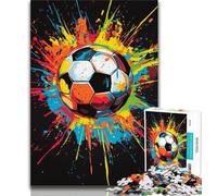 Graffiti Football Jigsaw Puzzles for Teenagers 1000 Jigsaws,for Educational Game Challenge Toy Unique Home Decor And Gifts (38x26cm)