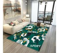 Graffiti Football Rug for Boys Bedroom, Kids Sports Soccer Theme Area Rug Gaming Bedroom Decoration, Non-slip Washable Gamer Floor Mats Runner Doormat, Nursery Football Decor (Colour 18,50x80cm)