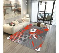 Graffiti Football Rug for Boys Bedroom, Kids Sports Soccer Theme Area Rug Gaming Bedroom Decoration, Non-slip Washable Gamer Floor Mats Runner Doormat, Nursery Football Decor (Colour 12,80x120cm)