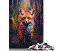 Graffiti Fox Street Art Puzzle Toy Educational Game Premium Cardboard Jigsaw Puzzle for Adult Children 1000pcs (75x50cm)