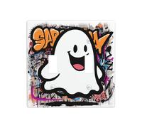 Graffiti Ghost Street Art Aesthetic Double Gang Toggle Light Cover Wall Plate Switch Decor Standard Size - 11.4x11.4cm