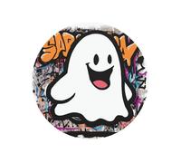 Graffiti Ghost Street Art Aesthetic Round Magnetic Fridge Magnets For Kitchen Durable With Enduring Magnetism