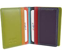 Graffiti Golunski Soft Leather Credit Card Holder, Black Tropical