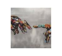 Graffiti Hand Printed Square Jigsaw Puzzle 16x16 CM, Puzzle Challenging Game for Adults Gifts, Family Fun Decorative Wall Decor