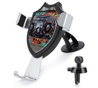 Graffiti Hip Hop Car Phone Mount Universal Auto Phone Holder Adjustable Cellphone Car Mount 360° Rotation, Dashboard & Windshield & Air Vent Strong Suction Cup Phone Stand Compatible with All Smartpho