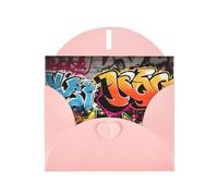 Graffiti Hip Hop Greeting Cards Blank Note Cards with Envelopes Happy Birthday Card Thank You Card Wedding Party Invitation Cards for All Occasions 4x6 Inch