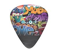 Graffiti Hip Hop Guitar Plectrums Classical Triangle Bass Acoustic And Electric Guitar Plectrums For Guitarists 12 Pieces