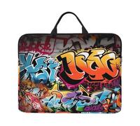 Graffiti Hip Hop Laptop Case 14 Inch Laptop Sleeve Computer Carrying Bag Shockproof Protective Notebook Case Portable Laptop Bag Waterproof Briefcase Bag for Men Women