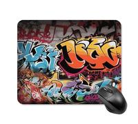 Graffiti Hip Hop Mouse Pad 20 * 25cm - Non-Slip Rubber Base Mouse Mat Portable Square Desk Mat for Office, Laptop, Travel, Wireless Mice Mats - Waterproof & Durable Design