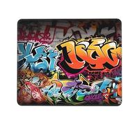 Graffiti Hip Hop Mouse Pad Waterproof Gaming Mousepad for Office Computer Mousepads for Desk Pad with Non-Slip Rubber Base Washable Cloth Mouse Mat 7.9 x 9.5 in