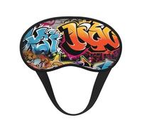 Graffiti Hip Hop Sleep Mask for Side Sleeper, Blackout Eye Mask for Women Men, Zero Pressure Sleeping Masks Soft Breathable Eye Cover Comfortable Blindfold Eyeshade for Night Sleep