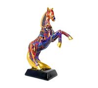 Graffiti Horse Statue - Resin Animal Figure, Abstract Artistic Ornament, Painted Collectible Sculpture | Ideal For Bedroom, Office, Shelf, Table, Cabinet