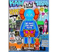 Graffiti Hype Money Kaws Pop Art Style Inspired College Ruled Notebook: Street Art Style Notebook For Teens (8.5 x 11 inches) Blank Lined Notebook Journal- 120 Pages