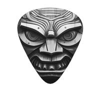 Graffiti in black and white Stylish and durable guitar picks, three types of thin, medium and heavy guitar picks (12 pieces), suitable for guitar, bass, electric guitar, ukulele,