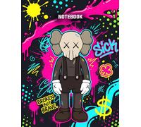 Graffiti Kaws Broken But Brave Pop Art Style Inspired College Ruled Notebook: Street Art Style Notebook For Teens (8.5 x 11 inches) Blank Lined Notebook Journal- 120 Pages