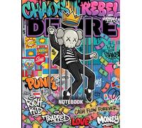 Graffiti KAWS Cash Flow Forever Street Pop Art Inspired College Ruled Notebook: Street Art Style Notebook For Teens ( 8.5 x 11 inches) Blank Lined Notebook Journal- 120 Pages