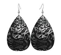 Graffiti Leather earrings, European and American style earrings for young women, birthday gifts/Valentine's Day gifts