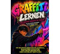 Graffiti lernen. Das kreative Workbook für Teenager ab 8 Jahren.: Mit: Graffiti Geschichte, Material, Buchstaben, Character und vielen Seiten zum üben ... Bonus: Graffiti Alphabete zum inspirieren