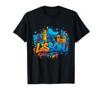 Graffiti Lisbon Skyline Souvenir T-Shirt
