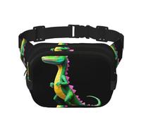 Graffiti Lizard Camo Printed multifunctional waist bag, unisex trendy messenger bag, travel sports storage bag