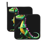 Graffiti Lizard Camo Washable Pot Holder Set, Heat Resistant Pot Holder Accessories 2-Piece Set, Cooking Oven Grill Mat, 8 * 8 Inch